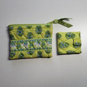 Vera Bradley coin purse and matching mirror